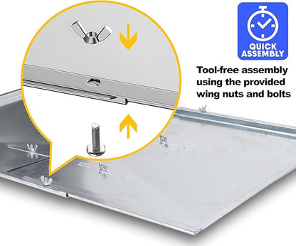 Replacement Grease Tray for Gas Grills, Fits 3/4/5 Burner Grills from Dyna Glo, Expert Grill, Backyard Grill, BHG, Uniflame, Kenmore, Charbroil, Nexgrill Grease Tray Replacement Drip Pan, (24-27 inch)