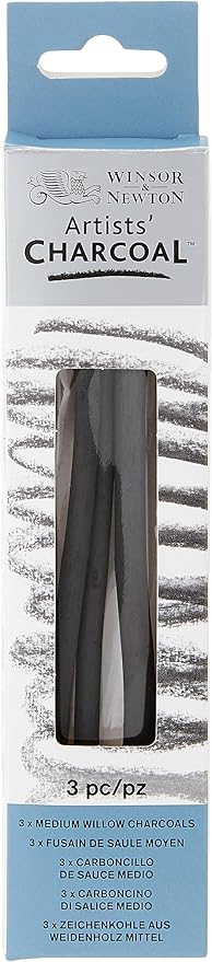 Winsor & Newton Artists' Willow Charcoal, Medium, Box of 3
