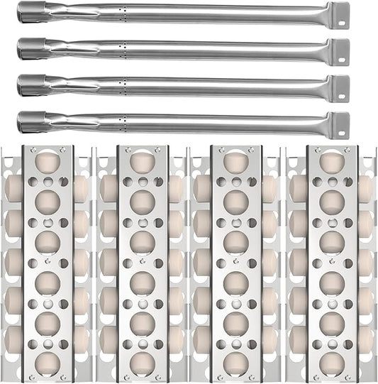 SafBbcue Grill Briquettes Tray Replacement Parts Kit for Tray for RCS 26” 32” 40” Grill, Heat Plate and Grill Burner for RJC26A RJC32A RJC32AL RJC40A RJC011P RJC009P, 4 Pack
