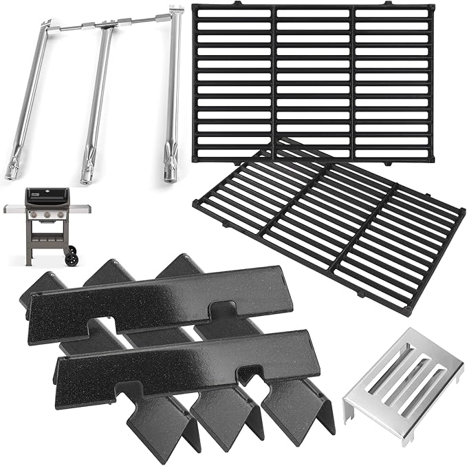 Grill Parts for Weber Spirit 2 Grill Parts GS4 Spirit II 300 SER E310 Replacement Parts for Weber 69797 Flavorizer Bars 67046 7636, 67060 GS4 Heat Deflector, 7638 Grates,67025 69787 67103 Burner Tubes