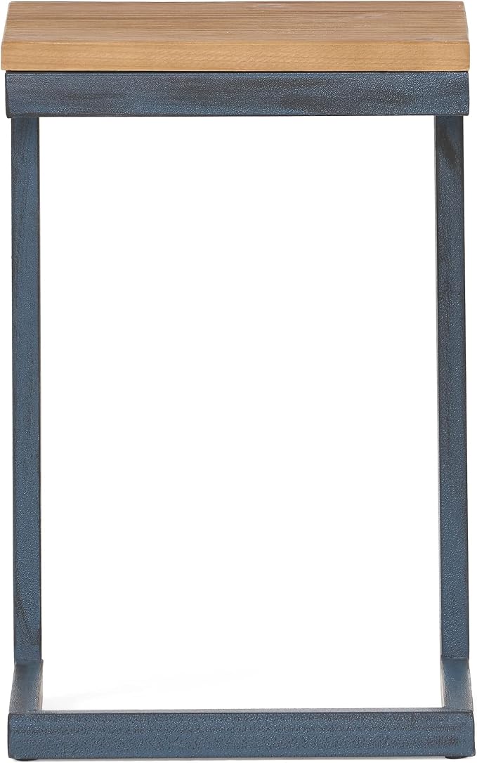 Christopher Knight Home Caspian Outdoor Firwood C Shaped Table, Antique Finish, Small, 10.25 in x 12.75 in x 19.5 in
