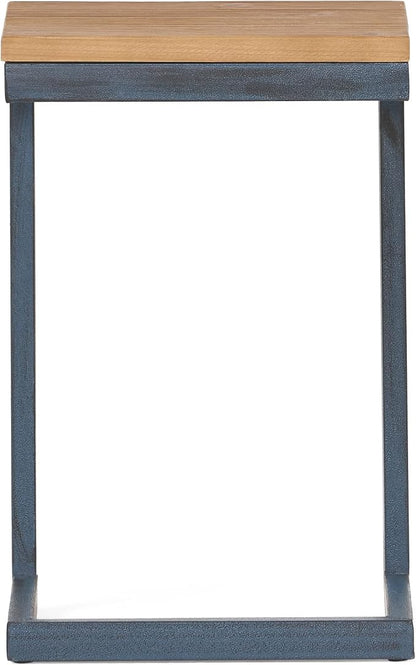 Christopher Knight Home Caspian Outdoor Firwood C Shaped Table, Antique Finish, Small, 10.25 in x 12.75 in x 19.5 in