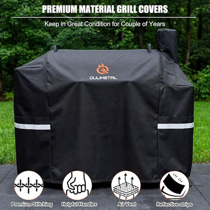 Grill Cover for Pit Boss Austin XL - 600D Heavy Duty Wood Pellet Smoker Cover for Pitboss 1000 Series,Pellet Cover for Pit Boss Austin XL 1000,Rancher XL 1000,1100 Pro,1150,Z Grill 1000