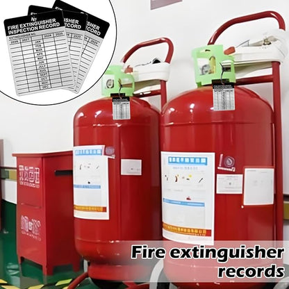 50 Sets Metal Inspection Tags Safety Inspection Tags Fire Extinguisher Inspection Sticker 2.2X3inch Fire Extinguisher Inspection Record Tag 2026-2029 with Handheld Hole Puncher for Indoor Outdoor (50)