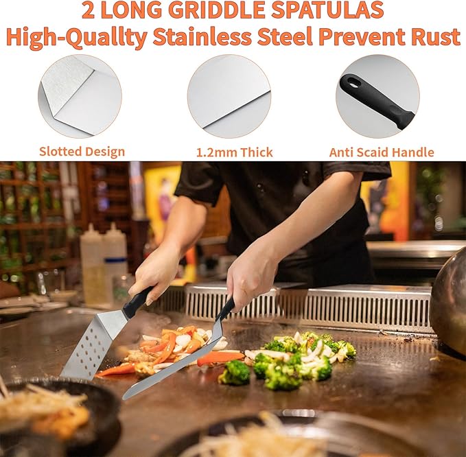 19-Piece BBQ Grill Tools Set, Heavy Duty Stainless Steel Grill Accessories Kit for Outdoor