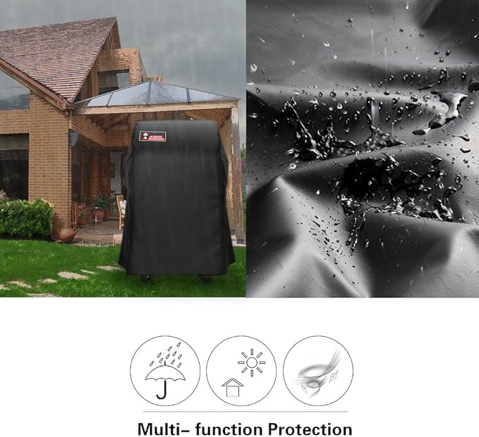 Kingkong 7105 Premium Grill Cover for Weber Spirit 210 Series Gas Grills with Both Collapsed (Not Fit for Spirit II E-210) Including Grill Brush and Tongs
