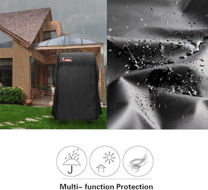 Kingkong 7105 Premium Grill Cover for Weber Spirit 210 Series Gas Grills with Both Collapsed (Not Fit for Spirit II E-210) Including Grill Brush and Tongs