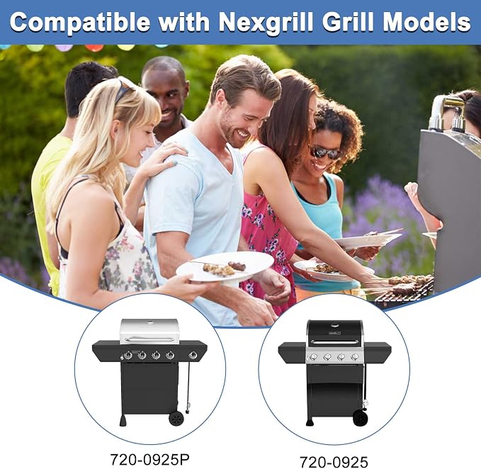 Replacement Parts for Nexgrill 720-0925P 720-0925, Grease Tray, Flame Tamer, Burners and Igniter, Grill Grates for Nexgrill 720-0925P 4 Burner Gas Grill