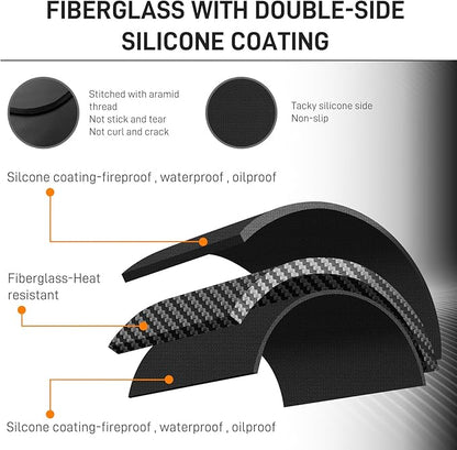 48 ×30 inch Under Grill mat, Double-Side Fireproof & Heat-resistant Outdoor Grill Mat, Protective Mat for Patio, Courtyard, Tabletop, Outerdoor BBQ Fire Pit Fireplace Mat