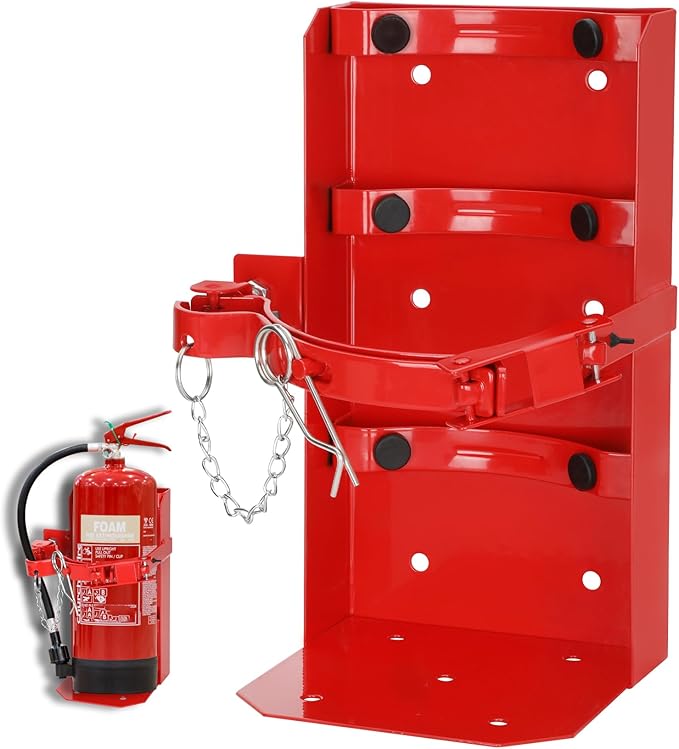 Heavy Duty Vehicle Bracket,Fire Extinguisher Brackets&Mounts-St12 Steel Red, Fit 20lb Dry/10lb Co2 Extinguisher-for School,Garage,Vehicle,Boat,Truck Generic Replacement for 810 by amerex