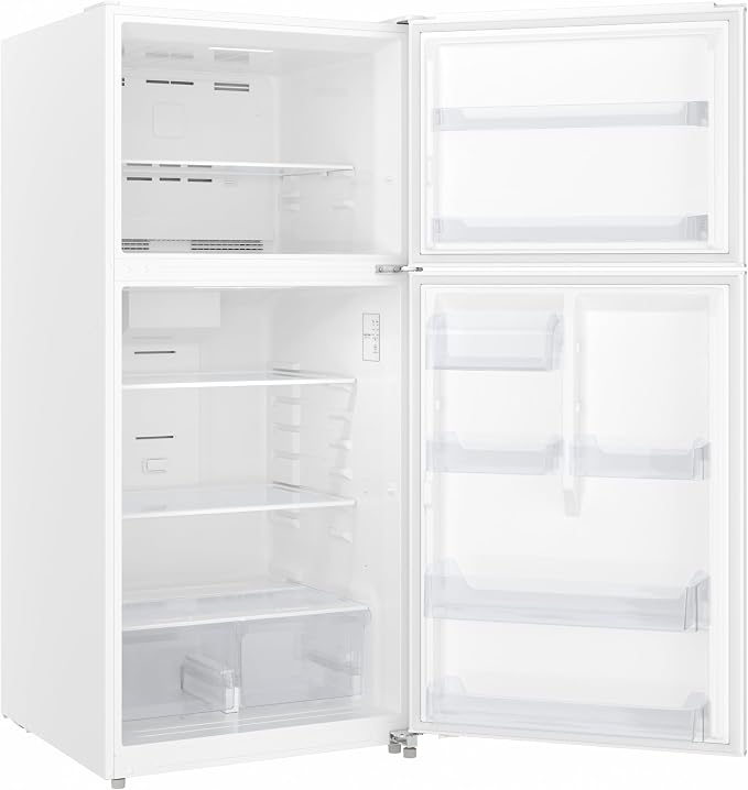 KoolMore 30 Inch 20 Cu Ft Top Freezer Refrigerator, White, Freestanding Full Size Fridge Freezer for Home Kitchen or Garage