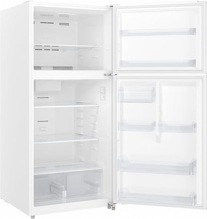 KoolMore 30 Inch 20 Cu Ft Top Freezer Refrigerator, White, Freestanding Full Size Fridge Freezer for Home Kitchen or Garage