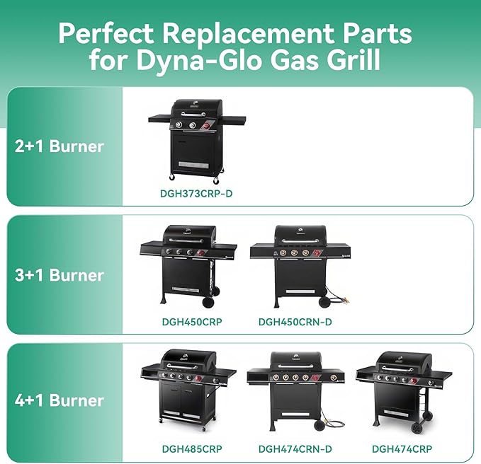 DGH474CRP Heat Plate Grill Replacement Parts for Dyna-Glo 5 Burner DGH474CRP, DGH485CRP, 4 Burner DGH450CRP, Heat Shield for Dyna-Glo 3 Burner DGH373CR Grill, 70-02-411 70-02-412 Heat Tent