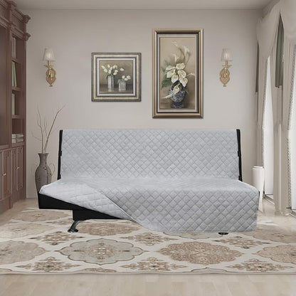 Easy-Going Reversible Couch Cover, Large Futon Sofa, Light Gray/Light Gray | Machine Washable Slipcover For Dogs, Water Resistant Furniture Mat For Living Room, Non-Slip Sofa Cover, Pet Friendly