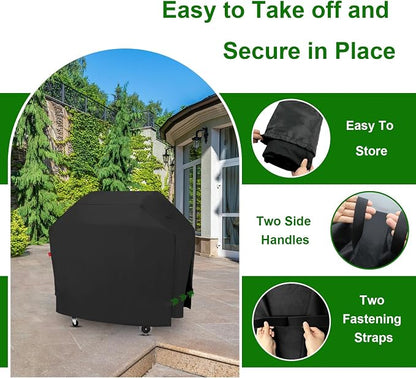 Outdoor Grill Cover Fits Cuisinart 28" Griddler and Broiler Combo CGG-9020 & 28" Griddle with Hood CGG-9748, Cover Geny Waterproof 600D Heavy Duty BBQ Griddle Covers, 54" L x 28" D x 39" H.