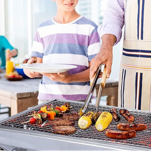 JATIBOSH Large Charcoal Grill, Barbecue Grill Stainless Steel Barbecue Folding Portable BBQ Smoker for Outdoor Cooking Camping Hiking Picnics Garden Backyard