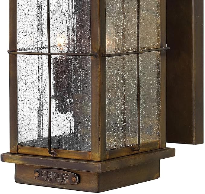 Hinkley Bingham Medium Wall Mount Outdoor Lantern w/Lumiglo, Sienna