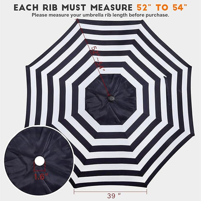 Blissun 9ft Patio Umbrella Replacement Canopy, Market Umbrella Top, Outdoor Table Umbrella Canopy for 8 Ribs, Canopy Only