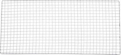 HARFINGTON Square BBQ Grill Net 26x60cm Electroplated Stainless Steel Barbecue Mesh Mat for Baking Smoking Charcoal Grilling Roasting