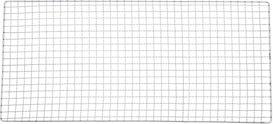 HARFINGTON Square BBQ Grill Net 26x60cm Electroplated Stainless Steel Barbecue Mesh Mat for Baking Smoking Charcoal Grilling Roasting