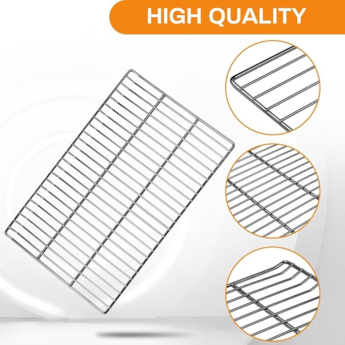 Cooking Grate Replacement Parts for Masterbuilt 40 Inch Electric Smoker, 19.69" x 12.28" Grill Grids, Smoker Grates for Masterbuilt MB20070115, MB20072918, MB20074719, MB20072916, 2 Pack