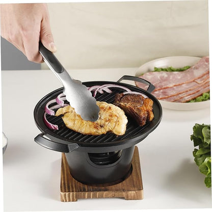 Korean BBQ Grill, Smokeless Non-stick Tabletop Charcoal Grill, Easy to Assemble Portable BBQ Grill for Home, Picnics, Camping and Outdoor Gatherings