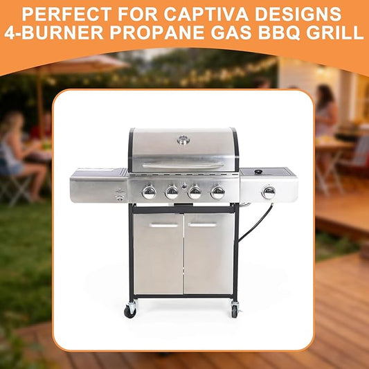 Warming Rack for Captiva Designs 4-Burner Propane Gas BBQ Grill with Side Burner Replacement Parts Hanging Rack for Captiva Designs Grill Accessories Upper Rack, Stainless Steel Cooling Rack, 1PC