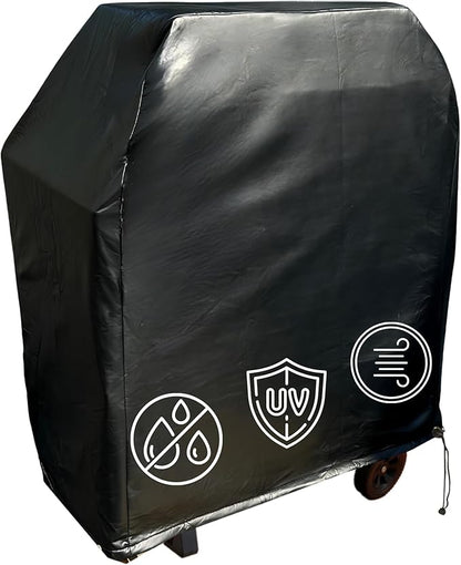 Formosa Covers 48-Inch Grill Cover – Heavy-Duty Waterproof Black Vinyl BBQ Cover – Fits Weber Spirit II E-210, Napoleon Rogue 365