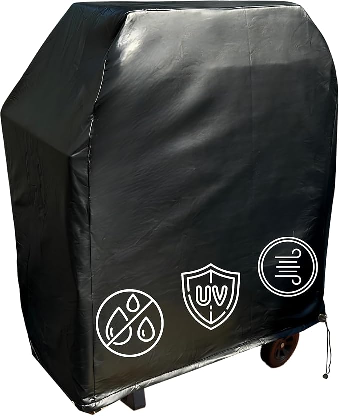 Formosa Covers Heavy Duty 36 Inch Grill Cover - Waterproof BBQ Cover Fits Weber Spirit II E-210, Nexgrill 2-Burner, Char-Broil Performance, & Blackstone 17"/22" Griddles - Black Vinyl