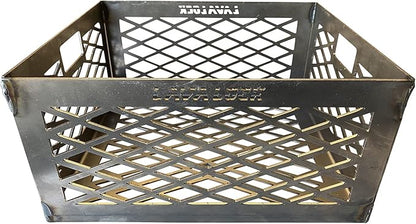 Total Control ® BBQ Charcoal Basket smoker pit fire box basket 12 x 10 x 6 Laser Cut - HEAVY DUTY
