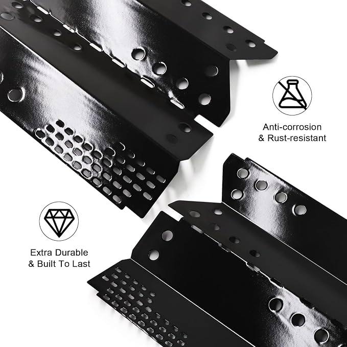 Hiorucet Grill Replacement Parts for Stok SGP4330SB, SGP4331, SGP4130N, Stok Quattro 4 Burner Grills, Porcelain Steel Heat Plate Shield Tent, Stainless Steel Crossover Carry Over Tube & Grill Burners