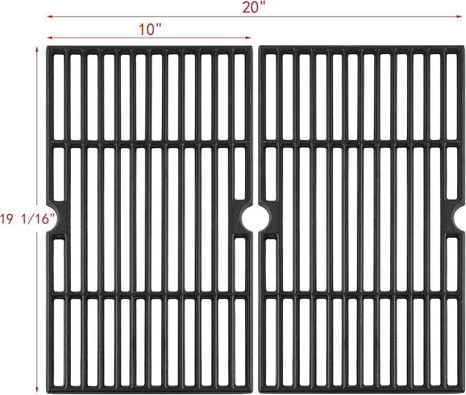 463724514 463714514 Grill Grates Grill Replacement Parts for Charbroil Grill Grates 463724511 463724512 463714914 463714915 Classic C-39M5CB FDDUO1024 Nexgrill 810-0025 Cast Iron Cooking Grates 2 Pcs
