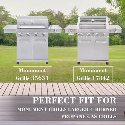 Replacement Parts for Monument Grills 24367, 35633, 17842 | Stainless Steel Heat Plates, Burner & Igniter Kit, for Monument 4-Burner Gas Grills 24633, 41847NG, 77352, 77352MB