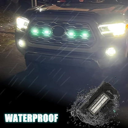 RGB LED Grill Lights for Toyota Tacoma 2020-2023 Off Road & Sport OEM | Multi-Color Tacoma Grille Light with INSTRUCTION and FUSE, APP/Remote Control 20 Custom Colors, Color-changing