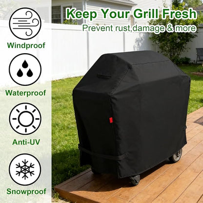 Grill Cover for Weber Spirit 200 and Spirit II 200 Series, E-210, Spirit 300,Spirit II 300, Spirit 400 Series,E-310,E-325,S-315,E-435, E-425,EP-325 Compared to Weber 7106 & 7139,52"