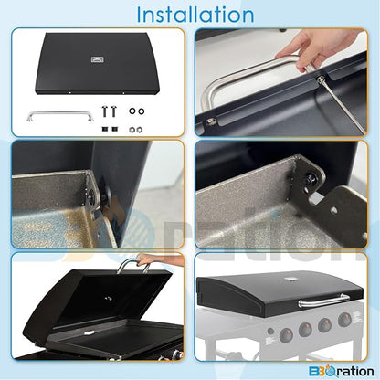 Upgrade Hinged Lid for Blackstone 1554 36 Inch Omnivore (2024 Model), Griddle Hood Flat Top Lid for Blackstone 36" 5856 Griddle Lid 2210 2177 Griddle Hood for 5856 Omnivore 36" Griddle