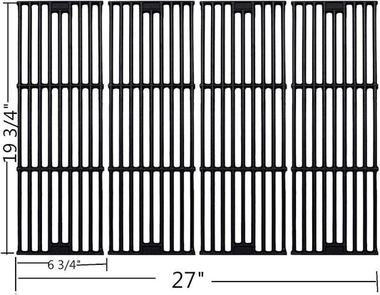 C6505A(4-Pack) 19 3/4" Cast Iron Cooking Grid Grates Replacement for Chargriller 2121, 2123, 2222, 2828, 3001, 3008, 3030, 3725, 4000, 4208, 5050, 5072, 5252, 9020