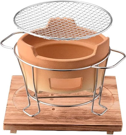 Portable Charcoal Grill Small Clay Stove with Detachable Design Ideal for Outdoor Cooking and Grilling Perfect for Camping and Picnics