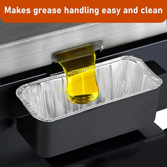 Griddle Accessories Compatible with Blackstone Griddle - Grease Cup Liners Disposable Aluminum Foil Drip Pan Grease Catcher Liner for Blackstone 17, 22, 28, 36 Inch Griddle, 20 Pack