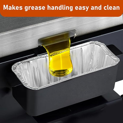 40 Pack Grease Cup Liners Compatible with Blackstone Griddle 5017 - Disposable Aluminum Foil Drip Pan Grease Catcher Cup Liner for 17, 22, 28, 36 Inch | Disposable;Heavy duty;Multipurpose;Wide compatibility;Easy to use;Easy to clean;Large capacity