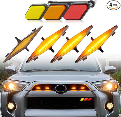 Led Grill Lights for 2014-2019 Toyota 4runner trdPro Grille Emblems | Trd Pro SR5 Off-Road Limited Grille Grills Light, Raptor Lights for 4Runner TRD Pro 2020 2021 2022 2023 2024