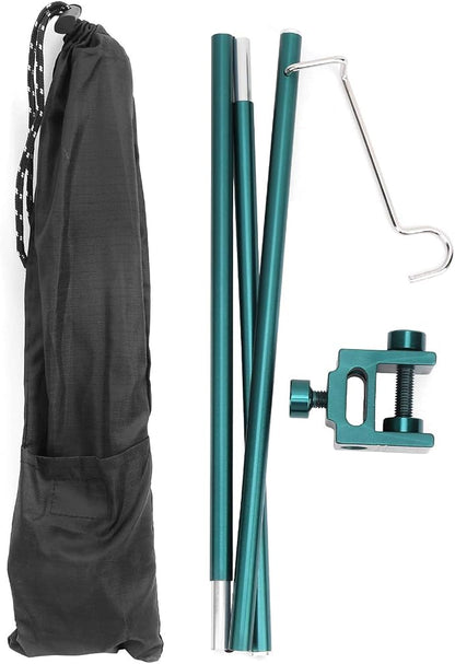 Outdoor Aluminum Alloy Lamp Holder Portable Folding Hanging Light Bracket for Camping Hiking BBQ Picnic Aluminum Alloy Material 33cm Foldable 91cm Extended