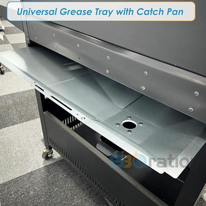 Universal Grease Tray and Catch Pan with 15-Pack Aluminum Disposable Drip Pan for Nexgrill Replacement Parts 720-0830H 720-0882A, Charbroil, Dyna Glo, Kenmore, Grease Tray for 3/4/5/6 Burner Gas Grill