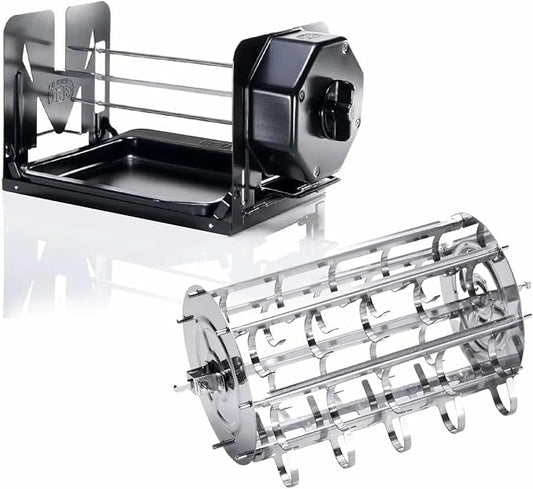 ROTO-Q Plus Sausage Carousel – Hot Dog & Sausage Rotisserie Attachment – Non-Electric, 7-Sausage Capacity (Black)