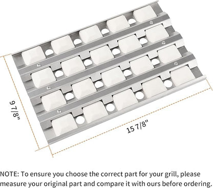 S23218-32Y Briquette Tray for Delta Heat 32 Inch Grill Replacement Parts for Delta Heat DHBQ32 DHBQ32G DHBQ32R/S DHBQ32R DHBQ32RS Ceramic Briquettes Tray with 20 Ceramic Briquettes
