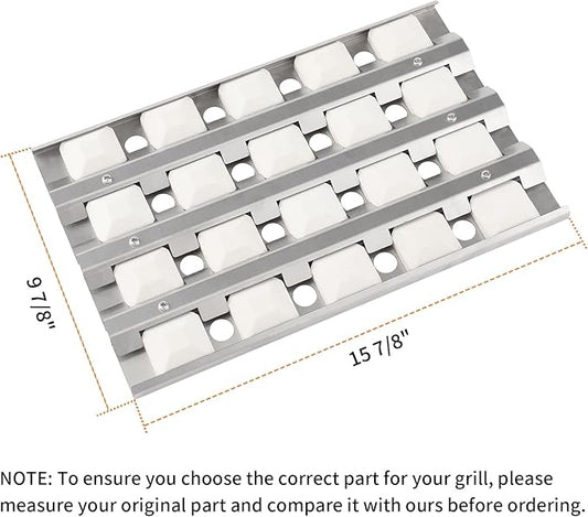S23218-32Y Briquette Tray for Delta Heat 32 Inch Grill Replacement Parts for Delta Heat DHBQ32 DHBQ32G DHBQ32R/S DHBQ32R DHBQ32RS Ceramic Briquettes Tray with 20 Ceramic Briquettes