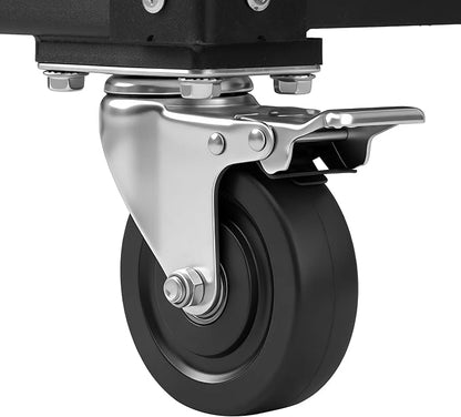 KoolMore 72 in. Charcoal and Wood BBQ Grill, Santa Maria Argentine Style Grill with Adjustable Grate, Heavy Duty, in Black