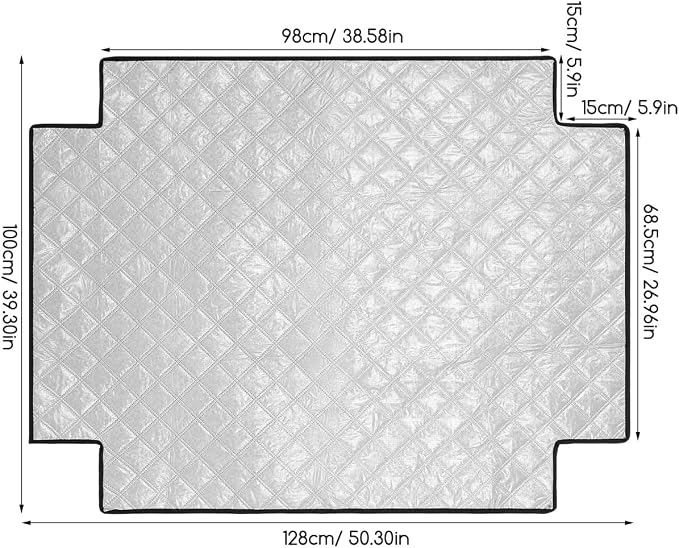 DECHOUS Freezer Top Cover: Waterproof Insulated Freezer Cover for Outdoor Chest Refrigerator 50x39 Inch Aluminum Foil Thermal Topper Blanket for Fridges Beverage Coolers