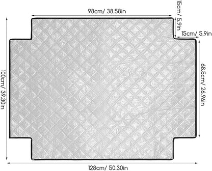 DECHOUS Freezer Top Cover: Waterproof Insulated Freezer Cover for Outdoor Chest Refrigerator 50x39 Inch Aluminum Foil Thermal Topper Blanket for Fridges Beverage Coolers