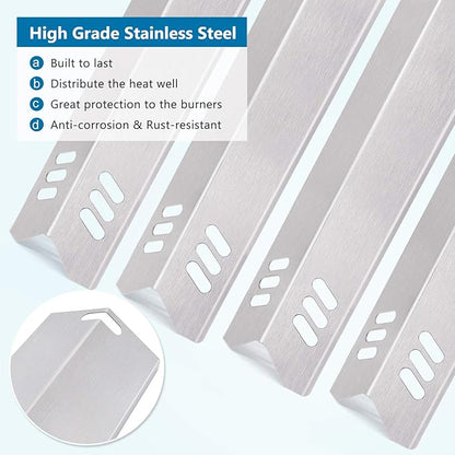 Criditpid Heat Plates Replacement Parts for Dyna-Glo DGF493BNP, DGB494SPB, DGF510SBP, Backyard BY15-101-001-02, BY13-101-001-13, 15" Stainless Steel Grill Parts DGF493BNP